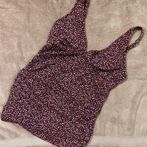 Amazon Essentials Burgundy Printed Camisole Tank Top